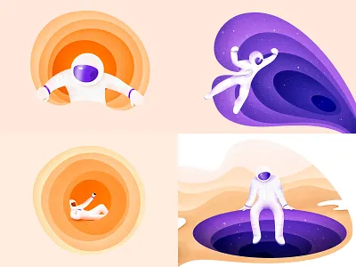 :) 2018 art brush color design digital drawing dribbble gradient grain illustration mars planets procreate shadow space spaceman texture top4shots vector