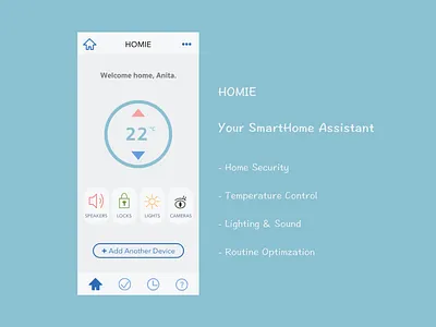Daily UI Design Challenge 21: Home Monitoring Dashboard 100 day challenge adobexd app appdesign calm dailyui dashboard design iot minimal simple smarthome ui uidesign ux