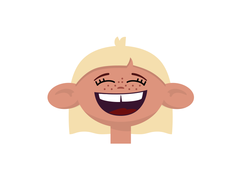 HA-HA-HA 2d 2d animation after affects animation character character animation cycle emoji emotion enjoy flat girl happy illustration laugh motion motion design shape animation smile vector