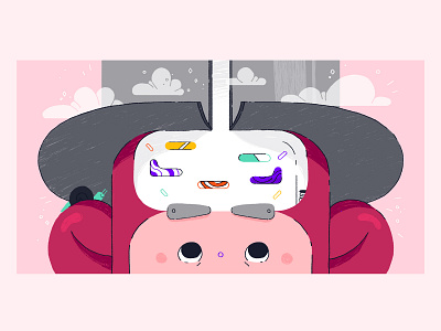 Pinball Person art character character design design digital illo illustration pinball pink