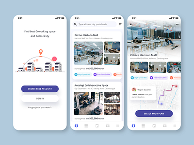 App concept for Finding Coworking Space app app design app designer design dribbble flat icon minimal sketch app ui uidesign user interface design ux vector web