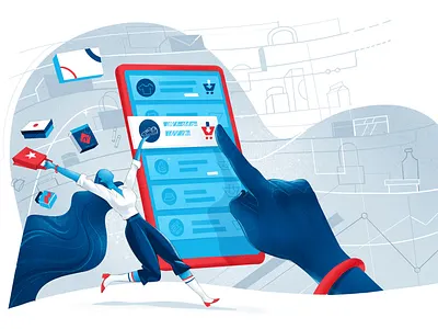 Secure Shopping ecommerce shop fashion illustration joy mobile app purchase shop