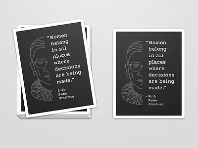 Ruth Bader Ginsburg [RGB] Unity Stickers braintree diversity and inclusion paypal ruth bader ginsburg stickers support women in tech women empowerment women in tech womens day