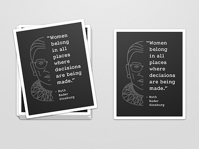 Ruth Bader Ginsburg [RGB] Unity Stickers braintree diversity and inclusion paypal ruth bader ginsburg stickers support women in tech women empowerment women in tech womens day