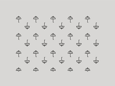 New Wrinkle Publishing Pattern black and white branding design gray illustration line art minimal modern simple umbrella vector
