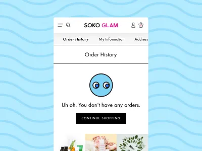 Account Empty State account ecommerce empty state korean skincare ui