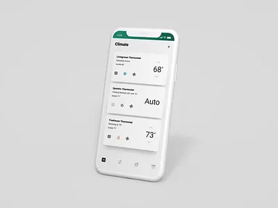 Thermostat Management Screen app branding product design renewable energy smart home thermostat ui design ux design