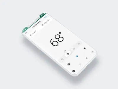 Smart-Home Thermostat Control Screen app branding product design renewable energy smart home smart home app thermostat ui design ux design