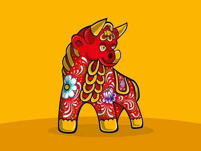 Torito de Pucará design illustration vector