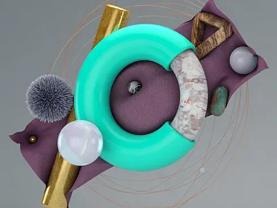 Eclection 3d abstract art cinema 4d render