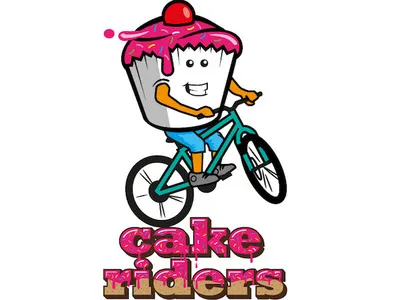 Charles Gnarls bike branding cake cakes character cupcake cycle design illustration logo mtb pink sport sports logo sticker sweet typo typography vector wheelie