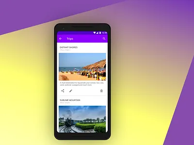Trips List @dribbble adobe adobe xd adobexd app dribbleinvite itinerary travel app trips typography ucd ui uidesign ux uxdesign uxui