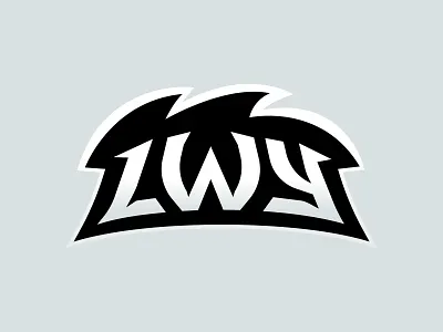 Lwy (Lions) E-Sport Team Logotype Typography animal calligraphy esport esports hair lettering lion lions logo lwy sport sports logo typogaphy
