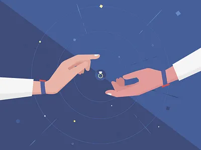 Space Marriage design flat graphic design illustration vector