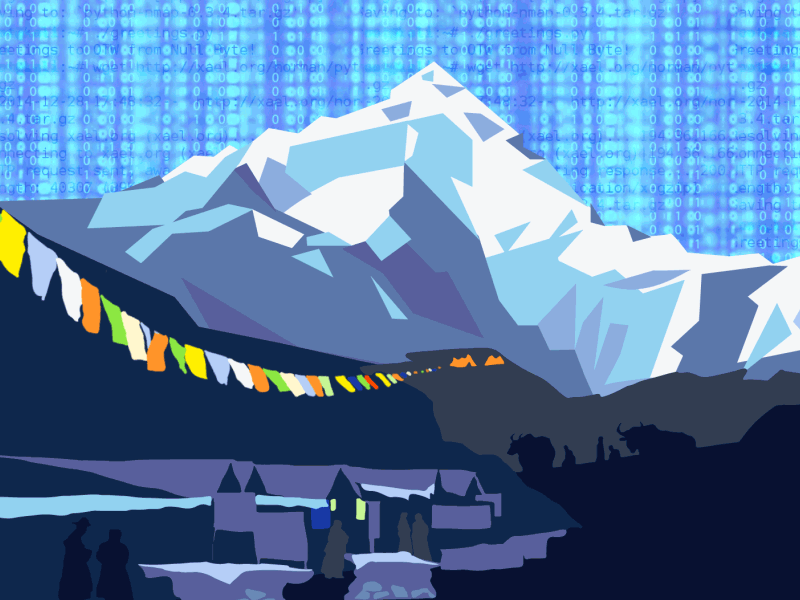 Tibet after effects animation china digital drawing drawn gif illustration illustrator journalism photoshop