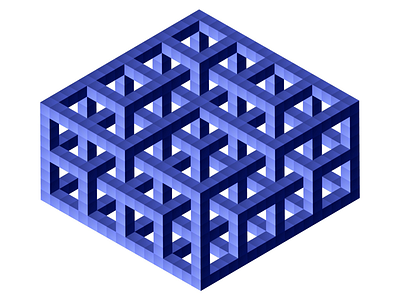 Violet construction abstract geometric illustration isometric