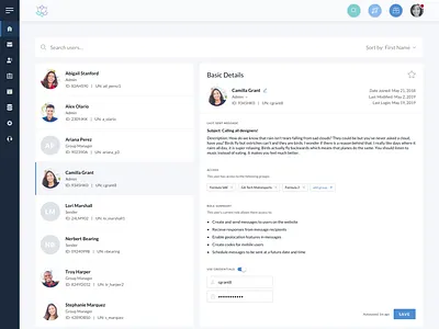 Split Screen business concept contacts permissions split screen