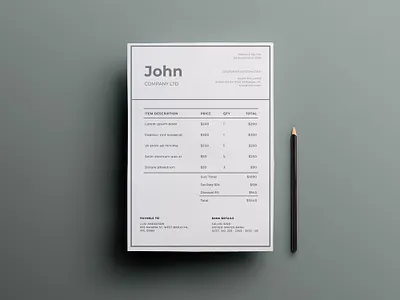 Free Company Invoice Template bill template billing design doc free bill template free billing template free invoice template freebie freebies freelance freelancer invoice invoice invoice design