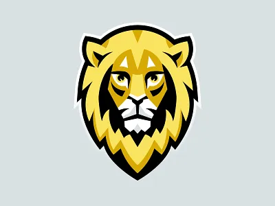 Lwy (Lions) E-Sport Team Mascot Logotype animal cat esport esports grey head lion lion logo lions logo lwy mascot mascot logo sport yellow
