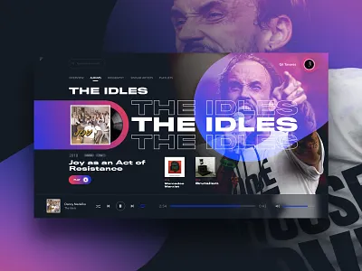 The Idles Music Player app design design digital idles music musicplayer sketch uidesign uiux uxdesign web
