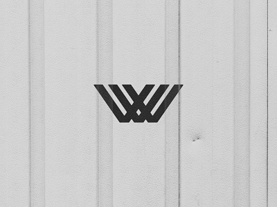 WV corporation icon industrial initials letters logo metal monogram texture