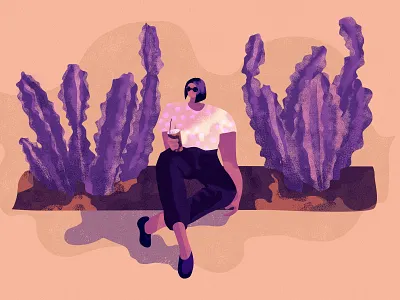 Magical Plants art art direction artwork book cover coffee color palette design editorial design girl illustration graphic design graphic designers illustration illustration art illustrator magazine cover modern illustration vector warm colors web woman