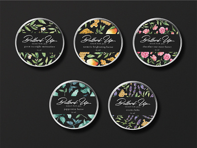 Butterd Up | Organic Body Butter Packaging body butter brand branding cosmetic cosmetic brand cosmetic mockup cosmetic packaging feminine flower illustration flowers lotion packaging packaging design print design watercolor watercolor floral watercolor flowers watercolour