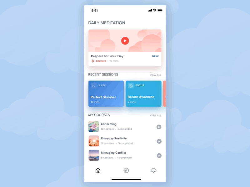Meditation App Concept Animation