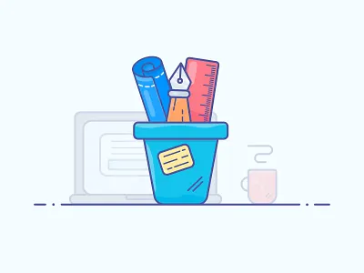 Sketching Time design desk gradient icon illustration illustrator logo minimal sketching vector