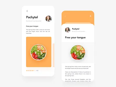 Light Meals Design food study ui ux