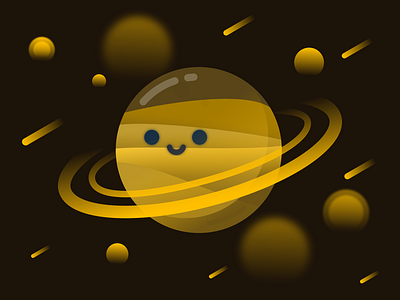 Saturn illustration planet saturn space