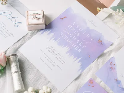 Wedding Invitation Suite Pt.2 colorado formal graphic design invitation invite marriage vail watercolor wedding