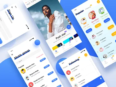 Xingban app popular social pop social ui 应用 流 设计