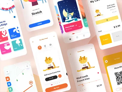 Park navigation app Vol.7 ui ux 插图 设计