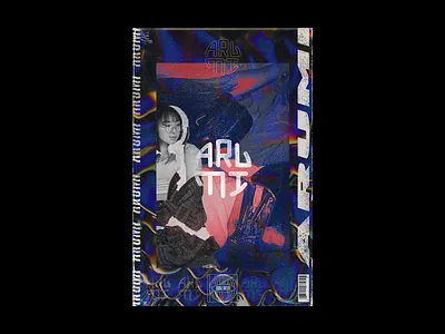 Arumi Poster abstract brutalism brutalist graphic design icon korean music music art poster poster design posters texture typography