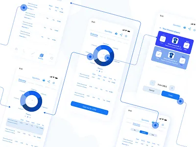 Sportfolio - wireflow betting hi fi high fidelity ui ux ux ux design wireflow