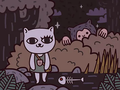 Sweet cat illustration