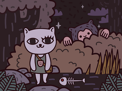 Sweet cat illustration