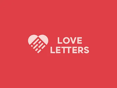 Love Letters heart letter logo love red