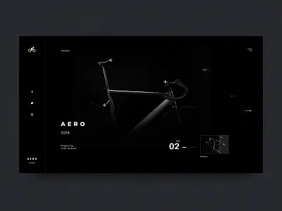 Aero black dark ui design landing page ui uiux ux web webapp website concept