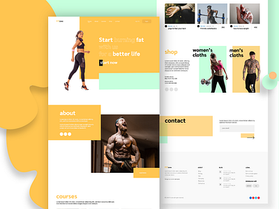 fitness zone design illustrator ui ux web website