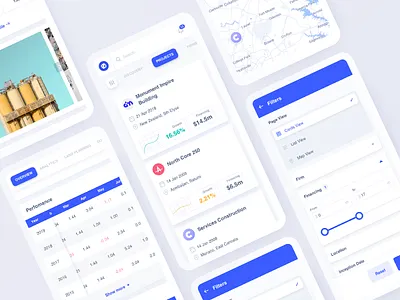 Mobile Control Construction Projects analysis interface minimal mobile responsive ugem ui ux