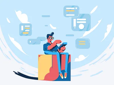 My applications app application character design dribble flat graphic illustration illustrator motiongraphic vector