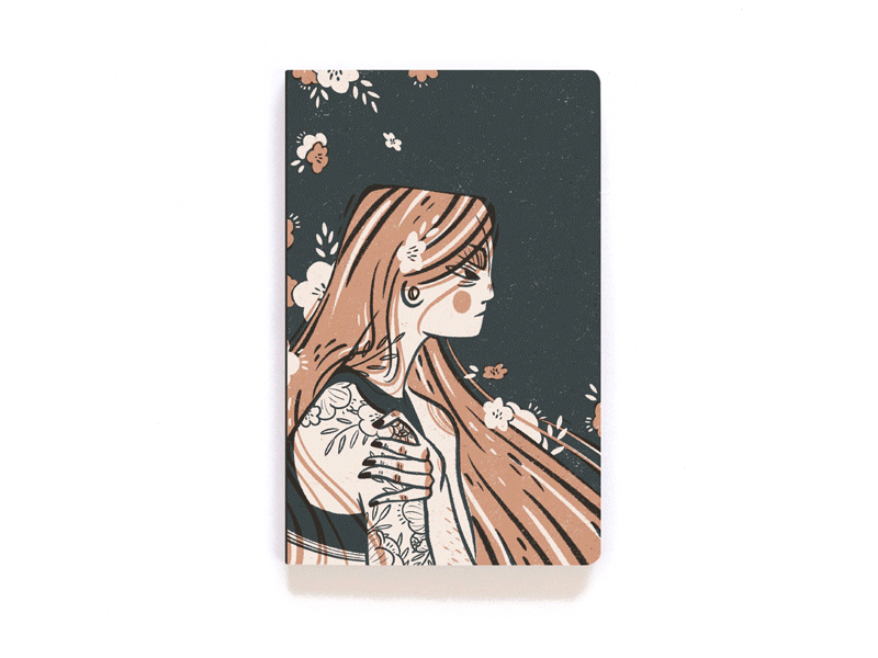 Denik Notebook Cover Illustrations book cover character illustration cover art cover illustration digital illustration editorial illustration licensing portrait art procreate repeating pattern surface pattern surface pattern design