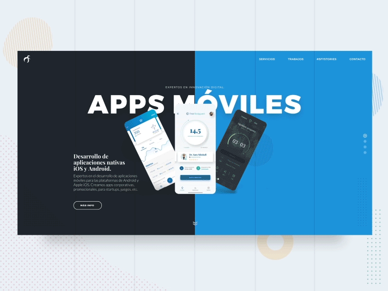 Sfy Homepage Animation agency animation clean concept design design grid homepage innovation interaction interface interfaces motion portfolio slider ui ux web webdesign website