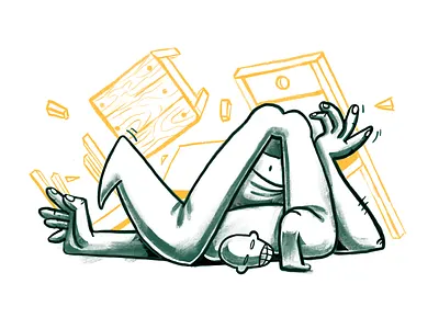 Sunny Side Up artist ass butt chair character character design creative creativity cute emotion emotional expressive hand drawn human illustration inspiration ipad pro procreate ipad pro style zajno