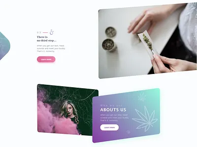 Cannabis Homepage about us page branding clean design flat homepage homepage design identity illustration minimal ui ux web website
