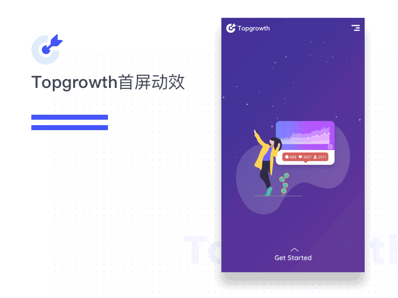 Animation of Topgrowth design illustration ui web webdesign