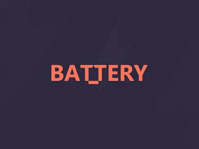 Battery design illustration logo logo illustrations typography typography art typography design typography logo