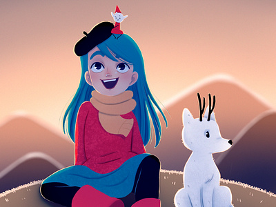 Hilda fan art 2d art book illustration character characterdesign children book illustration children illustration comic comic art digital art editorialillustration fanart folktale illustrations illustration illustrationart tale